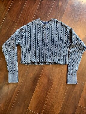 Aerie Cable Knit Cropped Sweater